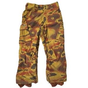 Burton Cargo Snow Pants Mens Size S Camouflage Ski Snowboard